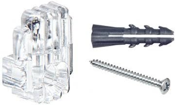 Acrylic Mirror Sheet Clips with Oval Head Phillips Sheet Metal Screws & Anchors 1 Set of 4