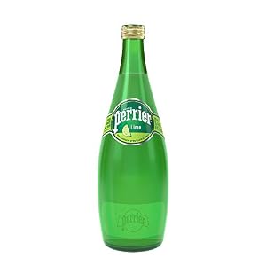 Image of Perrier Lime Flavored Carbonated Mineral Water, 25.3 fl oz. Glass Bottle