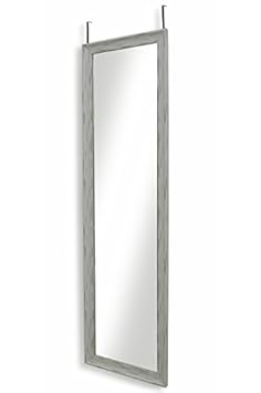 Galileo Casa 2414606 Türspiegel mit 2 Haken, Weiß Antik, 2 x 37 x 134 cm