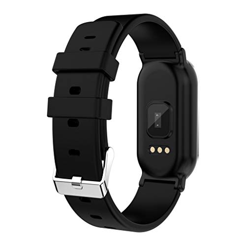 Kanzd T1 Men Women Blood Oxygen Blood Pressure Heart Rate Monitor Sports Smart Watch (Black)
