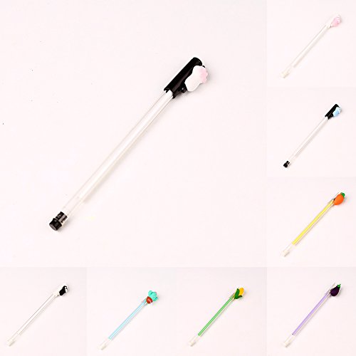 Slendima 2 Pcs 0.5 mm Creative Lovely Fruit Plastic Gel Pen,Stationery Student Gift School Office Supplies