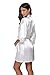 The Bund Women's Pure Colour Short Kimono Robes for Bride White Robe L Size