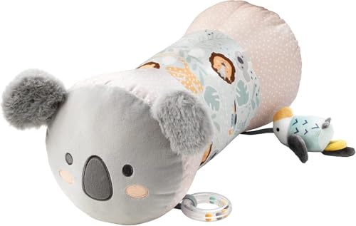 Nuby Animal Adventures Tummy Time Pillow - Infant Sensory Toy with Baby-Safe Mirror - Koala - Baby