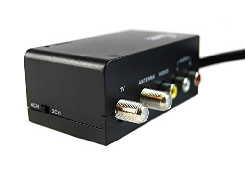 Best Connections Mini RF Modulator TV Switch Audio Video RCA Ant Input to F Type Coax Worldtec