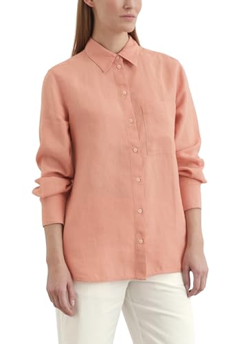 Marc OߴPolo femmes chemise en lin à manches longues regular fit, Rose (Mellow Peach), 36
