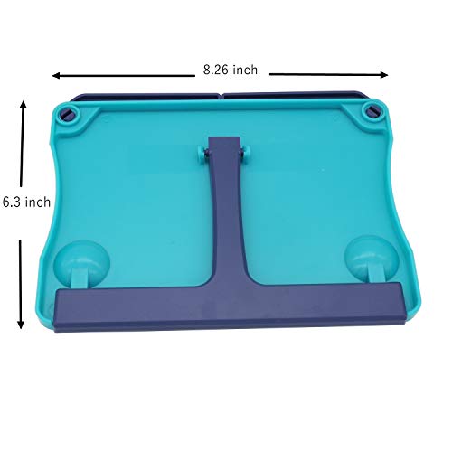 MOREYES Table Music Stand, Book Reading Stand, Portable Foldable for Reading, Music Sheet, Cook Book,Document (blue)