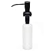 Built in Sink Soap Dispenser Matte Black 17oz Bottle Stainless Steel Pump Head 500ml