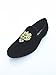 Men's Vintage Velvet Embroidery Noble Loafer Shoes Slip-on Loafer Smoking Slipper Black/Red/Blue