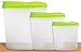 Food Storage Container (Green, 3-Pack) - BPA Free, Reusable, Environment Friendly, Multipurpose Use for Home Kitchen or Restaurant - by Utopia Kitchen