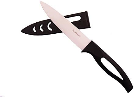 Ceramic Chef Knife Effortlessly Cutting Vegetables Fruits Meat No Sharpening Required 5-Inch Professional Kitchen Knives White Blade, Black Handle