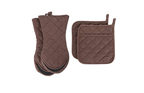 image for ARCLIBER Oven Mitts and Potholders,4PCS Heat Resistant Kitchen Gloves,