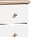 South Shore Summertime Collection 6-Drawer Double Dresser, Pure White and Natural Maple with Wooden Knobs
