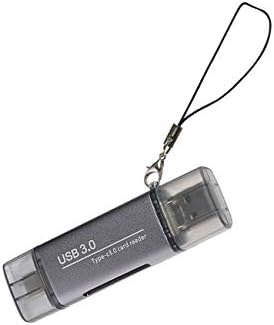 Maplin SD Memory Card Reader, 2-in-1 Dual Connector USB C & USB A