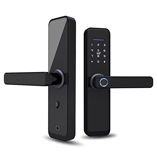 Sonew Fingerprint Door Lock, Smart Touch Screen Digital Keypad, Black, Home Security