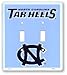North Carolina Tarheels Light Switch Covers Double Plates- LS12012