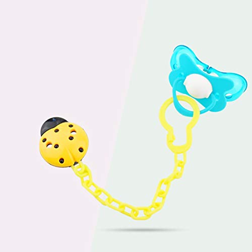 Safety Food Grade Silicone Baby Pacifier Mouth Infant Toddler Baby Soother Teether Funny Feeding Nipple with Anti-Drop Chain