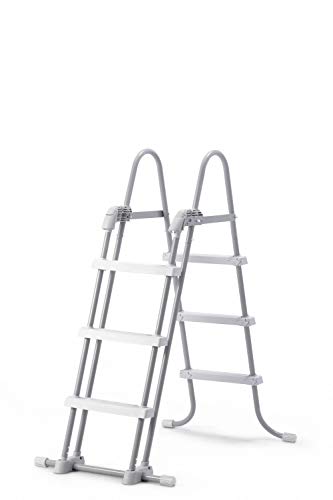 INTEX Poolleiter max 136 kg Sicherheitsleiter für Aufstellpools von 91 - 107 cm Höhe Einstiegsleiter Pool verzinkt & beschichtet (28075)