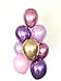 Metallic Purple Balloons 12 inch 50pcs Party Balloons Birthday Helium Balloon Chrome Latex Balloons