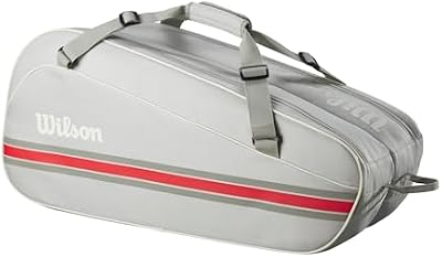 Team 6 Pack, con un Amplio Bolsillo para Accesorios y Correa Ajustable, Proporciona Protección Completa para Raquetas, Color: Avena
