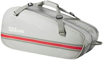 Team 6 Pack, Pochette Spacieuse pour les Accessoires et une Sangle Ajustable, Protection Complète de la Raquette, Couleur : Avoine