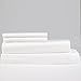 Cambay Linens 400 Thread Count Cotton Sateen King Sheet Set, White (Set of 4)
