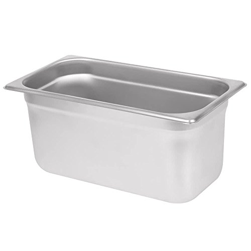 Stainless Steel Steam Table Pan 1/3 Size,MIXRICE A2136 Stainless Steel Steam Table Pan 6" Deep and Anti-Jam Hotel Pan Buffet Food Pans food pan