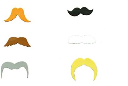 WELLSKEY Creative Silicone Drink Markers Mustache Style, Set of 6