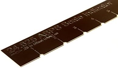 Luthier Tool Straight Edge Notched Engraved Scale Indicator: 24.625 Slim Kim | UAAC