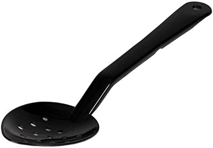 Excellante Serving Spoon, Perforated, Polycarbonate, 11", Black (Pack of 12)