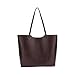 ANNA JONES Women's Designer Tote Shoulder Bags Soft PU Leather handbag Large Size Brown Colour