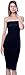 DNA Couture Womens Basic Strapless Bodycon Mini Tube Dress Med Black