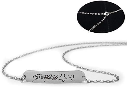 ShengshiZZ New ReleasedKpop Straykids Stray Kids Pendant Necklace Fashion Jewelry Silver Titanium Chain Necklaces & Pendants Highlight Your Collarbone