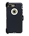 WallSkiN Turtle Series Cases for iPhone 7 Plus / iPhone 8 Plus (Only) Full Body Protection with Kickstand & Holster - Dark Knight (Dark Grey/White)
