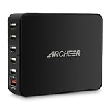 Archeer 35W 6-Port USB Multi-Port Charger for All Smartphones