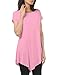 TWINTH Plus Size Various Hem Tunic Top Short Sleeve Loose Fit