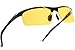Mens Womens Night Vision Driving Polarized Sports Design Anti Glare Glasses with Yellow Lens for Outdoor Activities Sunglasses (BlackSports, Gold)