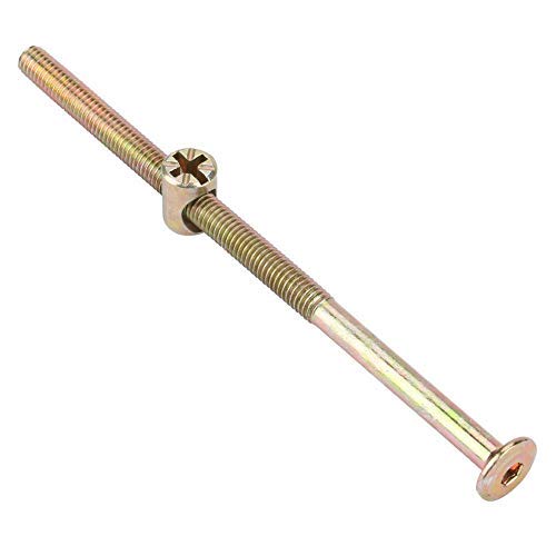 Hilitand Flat Head Hex Socket, 10pcs Flat Head Stainless Steel Hex Socket with Cross Nut Hammer Bolt Fastener 6X110mm