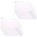 BCP 10pcs PVC Plastic Clear Color Fog A5 Size Zippered Binder Pockets for 6-Ring Notebook Binder 8-1/8 x 5-1/2inches