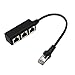 RJ45 Female 1 to 3Port Female Socket Adapter Interface, Gedun RJ45 Network Splitter Adapter, Ethernet Cable 8P8C Extender Plug, for Cat5, Cat5e, Cat6, Cat7 LAN Ethernet Socket Connector Adapter