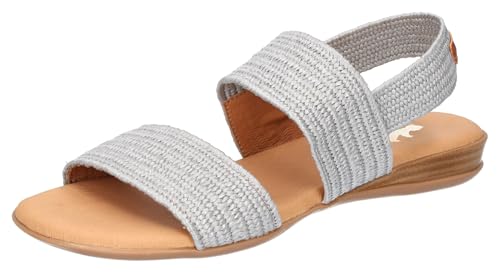 2Go Fashion Damen 8215-801 Flache Sandale, Silber, 37 EU
