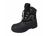 Happy Bull Men's Water Resistant Lace-up Comfort Cold Winter Snow Boots Black (A-Y05)