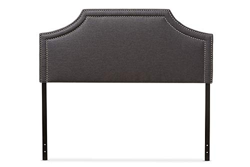 Baxton Studio Avignon Modern And Contemporary Fabric Upholstered Headboard Grey/King/Contemporary
