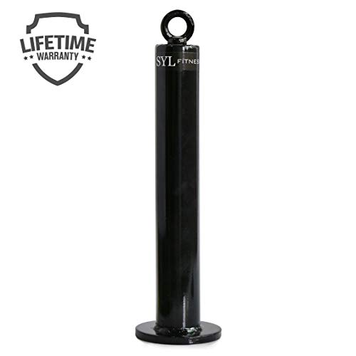SYL Fitness LAT Pulldown Cable Pulley System Adjustable Length with Chain Solid Loading Pin for DIY Home Garage Gym (Black: Olympic Loading Pin) - Thumbnail 5