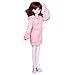 SM SunniMix 1/3 Handmade Plush Long Hoodie Top Dress Set for BJD 60cm Girl Dolls Fairy Outfits - Pink, as described