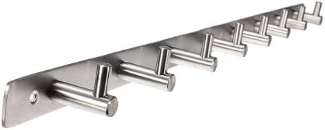 8 Hook Stainless Steel Bathroom Wall Hanger Rack