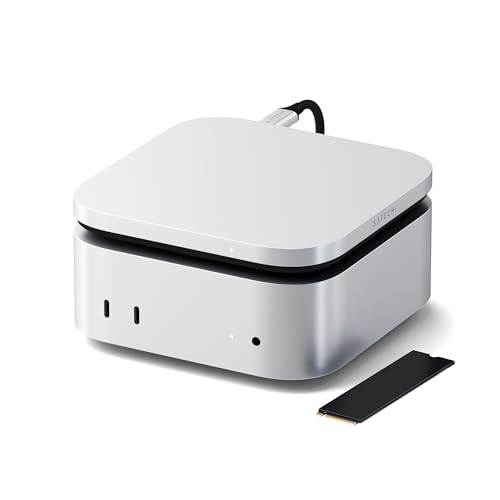 Satechi USB4 NVMe SSD Enclosure for Mac Mini M4, M.2 NVMe SSD Enclosure with up to 40Gbps, up to 8TB, for Sizes 2280/2260/2242/2230mm – Compatible with Thunderbolt 5/4, USB4 (SSD Not Included)