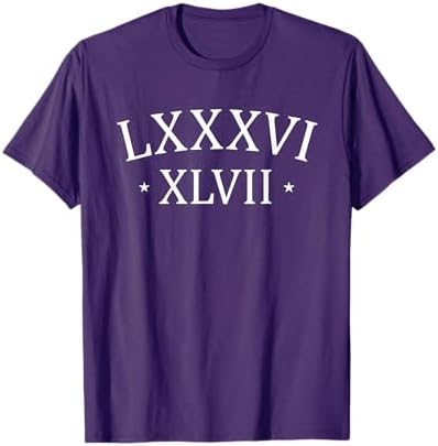 Amazon.com: 86 47 Roman Numerals LXXXVI XLVII 8647 Subtle Anti