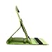 T&G Bright Auto Sleep/Wake Function Magnetic 360 Degree Rotating Smart Stand Case Cover for 9.7 inch iPad 2/3/4 Tablets with a Stylus as a Gift--Floral Embossed Flower Pattern,Green