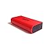 DE 5,200mah 2.1A Powerbank - Portable Smartphone/Power bank Battery Charger with Flashlight - Red Base Black Trim (In Retail Packaging)