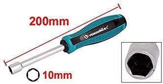 sourcing map 10mm Hexagon Nut Hex Socket Wrench Screwdriver Hand Tool Black Green - Image 4